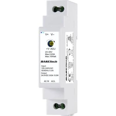 Basetech PSDS-15-24-2 Alimentation - 24V, 0.63A, Rail DIN - Publicité Basetech PSDS-15-24-2 Alimentation - 24V, 0.63A, Rail DIN - Publicité
