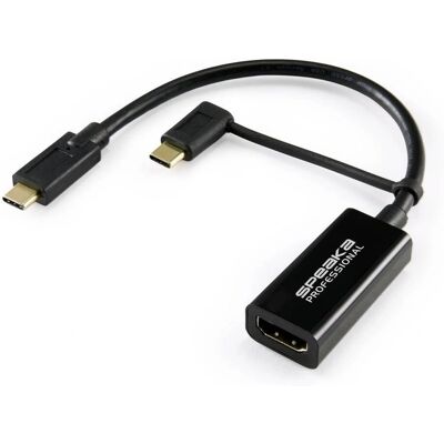 SpeaKa Professional SP-9015340 HDMI Adapterkabel - HDMI-zu-USB-C - Schwarz SpeaKa Professional SP-9015340 HDMI Adapterkabel - HDMI-zu-USB-C - Schwarz