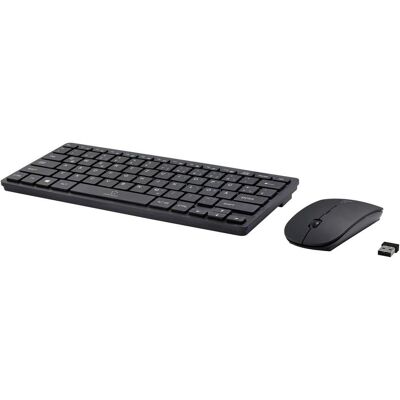 Renkforce RF-KMC-410 Set Tastiera e Mouse Wireless - Nero Renkforce RF-KMC-410 Set Tastiera e Mouse Wireless - Nero