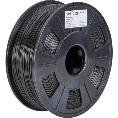 Renkforce RF-4511228 3D-Druckmaterial - Schwarz - Hochauflösendes biologisch abbaubares PLA Renkforce RF-4511228 3D-Druckmaterial - Schwarz - Hochauflösendes biologisch abbaubares PLA