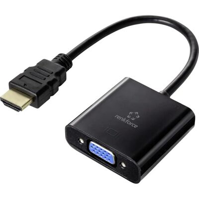 Adattatore cavo HDMI VGA Renkforce RF-4531578 - Nero Adattatore cavo HDMI VGA Renkforce RF-4531578 - Nero