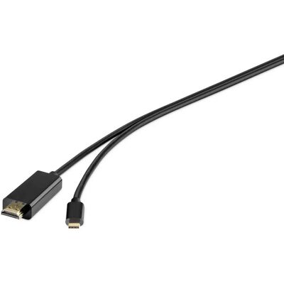 Renkforce RF-4535910 USB-C HDMI Adapterkabel - Schwarz Renkforce RF-4535910 USB-C HDMI Adapterkabel - Schwarz