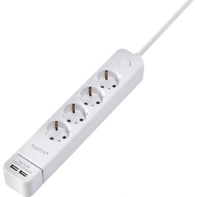 Sygonix SY-4535058 Multiprise 5 prises avec USB et interrupteur Sygonix SY-4535058 Multiprise 5 prises avec USB et interrupteur