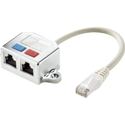 Renkforce RJ45 Netzwerk T-Adapter - Metall 15cm Renkforce RJ45 Netzwerk T-Adapter - Metall 15cm