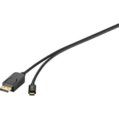 Renkforce RF-4538166 Video Kabeladapter - 1,8m DisplayPort USB-C Sort Renkforce RF-4538166 Video Kabeladapter - 1,8m DisplayPort USB-C Sort