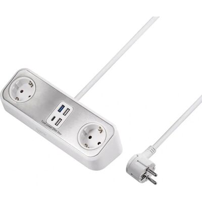 Sygonix SY-4538256 Verlengsnoer - 2 stopcontacten, 1,4 m kabel Sygonix SY-4538256 Verlengsnoer - 2 stopcontacten, 1,4 m kabel
