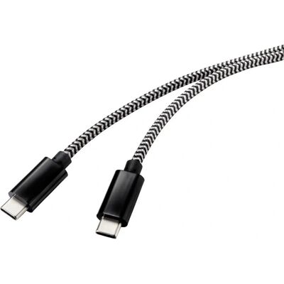 Renkforce RF-4598412 USB-C Kabel 3m Schwarz/Weiß Renkforce RF-4598412 USB-C Kabel 3m Schwarz/Weiß