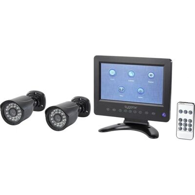 Kit telecamere di sorveglianza Sygonix SY-4600588 - 2 telecamere, LCD 7'' Kit telecamere di sorveglianza Sygonix SY-4600588 - 2 telecamere, LCD 7''