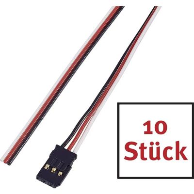 Reely Servo Kabel - Futaba Stecker - Offene Enden - 30cm - 10 Stück Reely Servo Kabel - Futaba Stecker - Offene Enden - 30cm - 10 Stück