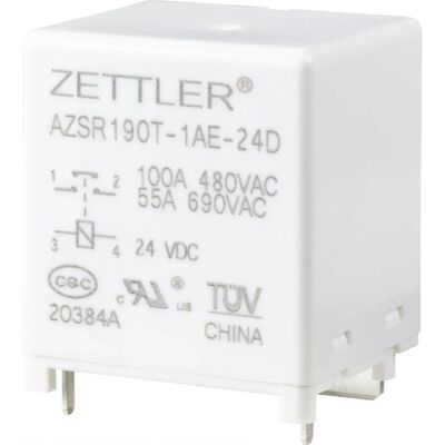 Zettler AZSR190T-1AE-24D Kraftrelé - Power Relay Zettler AZSR190T-1AE-24D Kraftrelé - Power Relay