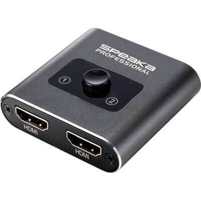 SpeaKa Professional 2-Ports HDMI-switch - 4K 60Hz, tovejsk SpeaKa Professional 2-Ports HDMI-switch - 4K 60Hz, tovejsk