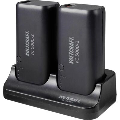 VOLTCRAFT VC 5000-2 Powerbank - 5000mAh, Li-Ion, Zwart VOLTCRAFT VC 5000-2 Powerbank - 5000mAh, Li-Ion, Zwart