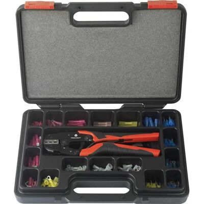 TOOLCRAFT Crimping Tool Set 168 pcs for Connectors - Crimping & Heat-shrink TOOLCRAFT Crimping Tool Set 168 pcs for Connectors - Crimping & Heat-shrink