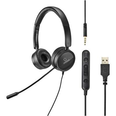 Renkforce 2-i-1 hovedtelefoner - SORT Renkforce 2-i-1 hovedtelefoner - SORT