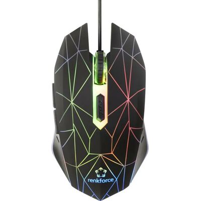 Renkforce RF-GM-120 Gaming-Maus - Ergonomisch, 3600 DPI, RGB, USB Renkforce RF-GM-120 Gaming-Maus - Ergonomisch, 3600 DPI, RGB, USB