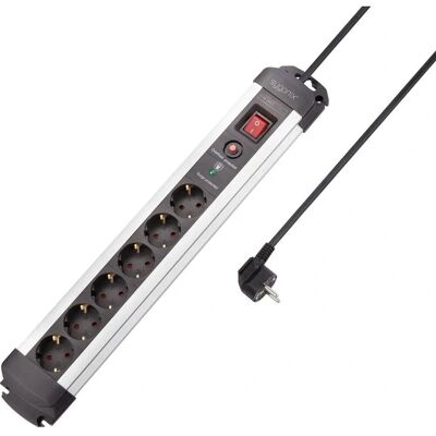 Sygonix SY-4755612 Verlengsnoer - Bescherming tegen overspanning, 6 stopcontacten Sygonix SY-4755612 Verlengsnoer - Bescherming tegen overspanning, 6 stopcontacten