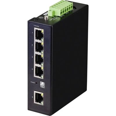 TRU Components Industrieller Ethernet-Switch - 5 Ports - Schwarz - Industrieller Switch TRU Components Industrieller Ethernet-Switch - 5 Ports - Schwarz - Industrieller Switch