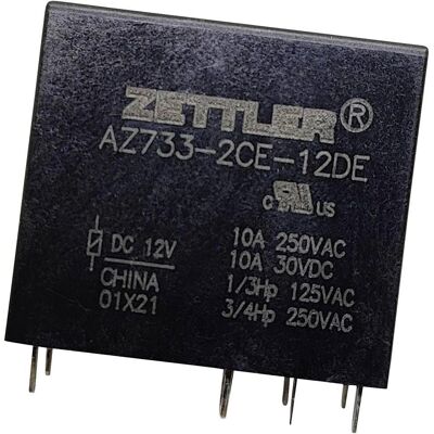 Zettler Electronics AZ733-2CE-24DE Relais - 24V/DC, 12A, 2 Wechsler Zettler Electronics AZ733-2CE-24DE Relais - 24V/DC, 12A, 2 Wechsler