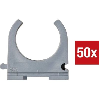 TRU COMPONENTS TC-9859376 Grå kabelklämma - Rör 25mm TRU COMPONENTS TC-9859376 Grå kabelklämma - Rör 25mm
