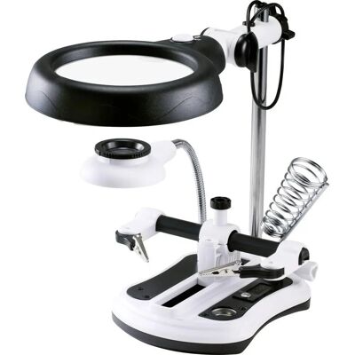 TOOLCRAFT LED-lamppu suurennuslasilla - 3W Kylmä Valkoinen TOOLCRAFT LED-lamppu suurennuslasilla - 3W Kylmä Valkoinen
