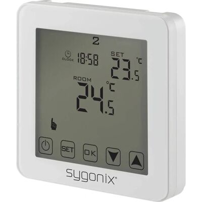 Sygonix SY-4961570 Touch 2 Thermostat - Wandmontage, Wöchentlich, Bis 70°C Sygonix SY-4961570 Touch 2 Thermostat - Wandmontage, Wöchentlich, Bis 70°C