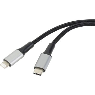 Renkforce RF-4995188 - Lightning Kabel - Zwart Renkforce RF-4995188 - Lightning Kabel - Zwart