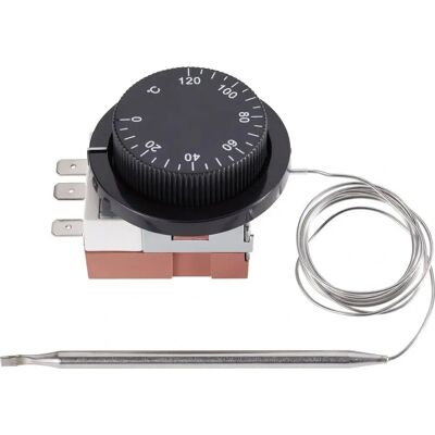 Sygonix Thermostat - 0-120°C - Schwarz - Einbau Sygonix Thermostat - 0-120°C - Schwarz - Einbau