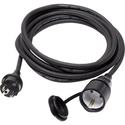 Sygonix SY-5044438 Verlängerungskabel - 3m - Schwarz für Außen Sygonix SY-5044438 Verlängerungskabel - 3m - Schwarz für Außen