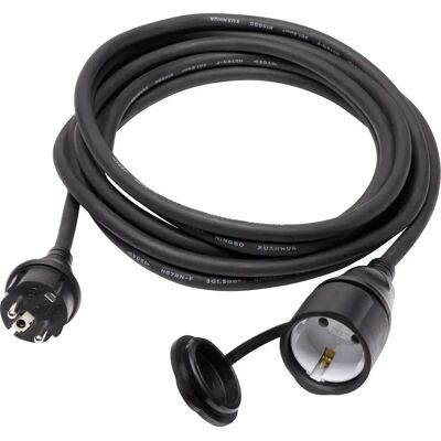 Sygonix SY-5044440 Buitenverlengkabel - 5m Zwart Sygonix SY-5044440 Buitenverlengkabel - 5m Zwart