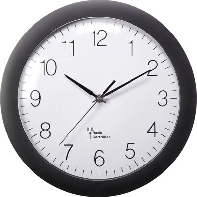 No Name MXP3601B Radiokontrollierte Wanduhr - 300 mm, Schwarz No Name MXP3601B Radiokontrollierte Wanduhr - 300 mm, Schwarz