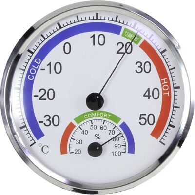 No Name Termohigrometer Silver - 12,9 cm No Name Termohigrometer Silver - 12,9 cm