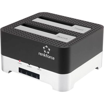 Renkforce RF-DOCKING-02 USB 3.2 SATA 6Gb/s Dual HDD Klonstation Renkforce RF-DOCKING-02 USB 3.2 SATA 6Gb/s Dual HDD Klonstation