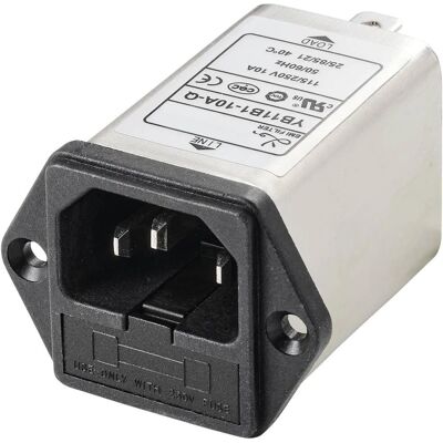 TRU Components TC-10101436 Nätfilter IEC hona 250V/AC 10A TRU Components TC-10101436 Nätfilter IEC hona 250V/AC 10A