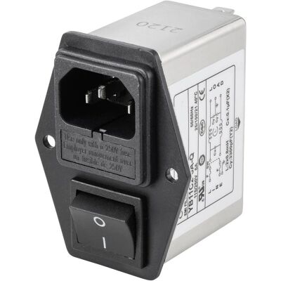 TRU COMPONENTS TC-10101460 Netzfilter - Feminin Anschluss, Schalter, 2 Sicherungen TRU COMPONENTS TC-10101460 Netzfilter - Feminin Anschluss, Schalter, 2 Sicherungen