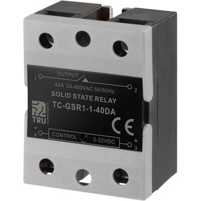TRU COMPONENTS TC-GSR-1-40DA Halvledar-Relais - 40A - 480V TRU COMPONENTS TC-GSR-1-40DA Halvledar-Relais - 40A - 480V