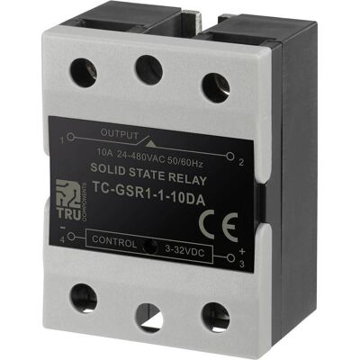 TRU COMPONENTS Halvleiterrelais TC-GSR-1-10DA - 10A, 480V, Zuverlässiger Schalter TRU COMPONENTS Halvleiterrelais TC-GSR-1-10DA - 10A, 480V, Zuverlässiger Schalter