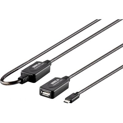 Renkforce RF-5067256 USB 2.0 Kabel 10m - Sort Renkforce RF-5067256 USB 2.0 Kabel 10m - Sort