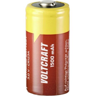 Pile Lithium Voltcraft CR123A - Batterie pour appareil photo - 1500mAh - 3V - Publicité Pile Lithium Voltcraft CR123A - Batterie pour appareil photo - 1500mAh - 3V - Publicité