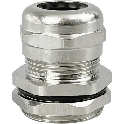 TRU Components TC-10302840 Nickel Messing M25 Kabelverschraubung - IP68 TRU Components TC-10302840 Nickel Messing M25 Kabelverschraubung - IP68