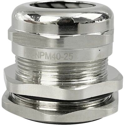 TRU Components TC-10302852 Nickel Messing Kabelverschraubung - Kabelverschraubung TRU Components TC-10302852 Nickel Messing Kabelverschraubung - Kabelverschraubung