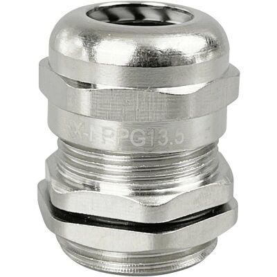 TRU Components - TC-10302880 - Messing - Nickel - Kabeldoorvoer met schroefdraad TRU Components - TC-10302880 - Messing - Nickel - Kabeldoorvoer met schroefdraad