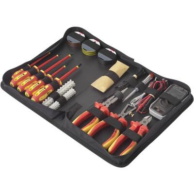 Toolcraft Model TO-7762929 Elektricien doe-het-zelf gereedschapsset - 50 stuks met digitaal multimeter Toolcraft Model TO-7762929 Elektricien doe-het-zelf gereedschapsset - 50 stuks met digitaal multimeter