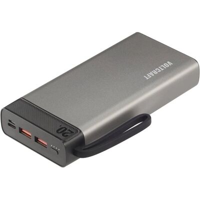 VOLTCRAFT PB-20-PD3.0 Powerbank - 20000 mAh, Grijs-Zwart, Snelladen VOLTCRAFT PB-20-PD3.0 Powerbank - 20000 mAh, Grijs-Zwart, Snelladen
