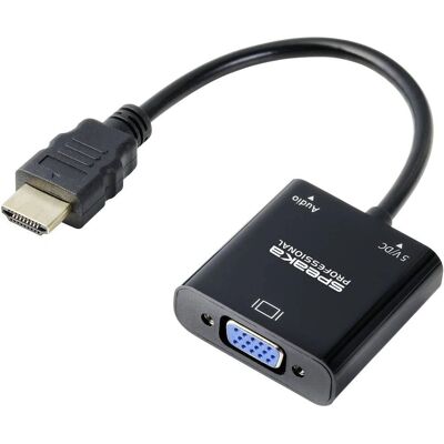 SpeaKa Professional SP-10352148 HDMI Adapter - VGA, HDMI, 15cm SpeaKa Professional SP-10352148 HDMI Adapter - VGA, HDMI, 15cm