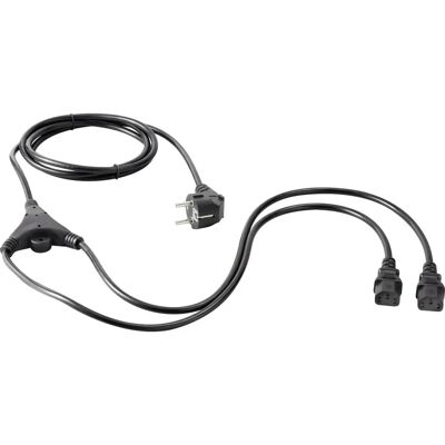 Sygonix SY-5178378 Y-Kabel - Schwarz - 2m - Elektronik Sygonix SY-5178378 Y-Kabel - Schwarz - 2m - Elektronik