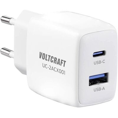 VOLTCRAFT UC-2ACX001 Ladegerät - 25W, 2 USB, USB-C, GaN VOLTCRAFT UC-2ACX001 Ladegerät - 25W, 2 USB, USB-C, GaN