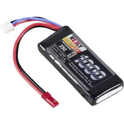 Reely Modellbatteri - LiPo 7.4 V, 1000 mAh, 2 celler, Mykt etui - Batteri Reely Modellbatteri - LiPo 7.4 V, 1000 mAh, 2 celler, Mykt etui - Batteri