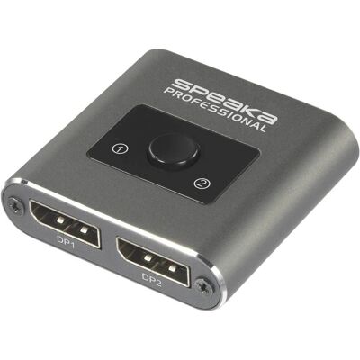 SpeaKa Professional SP-BDS-250 2-Port DisplayPort Switch - Supports 8K & 4K SpeaKa Professional SP-BDS-250 2-Port DisplayPort Switch - Supports 8K & 4K