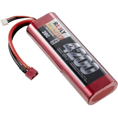 Reely Modellbyggnads Batteripack - 7.4V 4200mAh, 2 Celler, 20C, Hårdkappa, T-System Reely Modellbyggnads Batteripack - 7.4V 4200mAh, 2 Celler, 20C, Hårdkappa, T-System