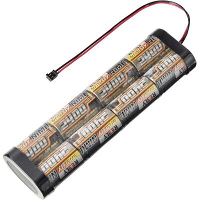 Reely Modellbyggs batteripaket - 9.6V 2400mAh - 8 Sub-C Celler Reely Modellbyggs batteripaket - 9.6V 2400mAh - 8 Sub-C Celler
